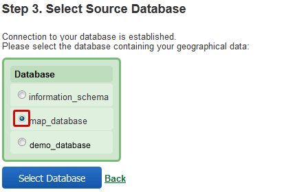 select target source database