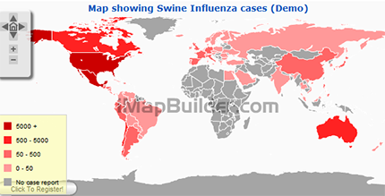 Swine Flu Heat Map
